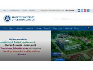 Adventist University of Central Africa's Website Screenshot