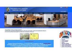 Dimitrie Cantemir Christian University's Website Screenshot