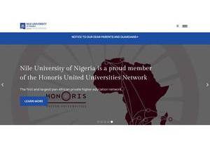 Nile University of Nigeria's Website Screenshot