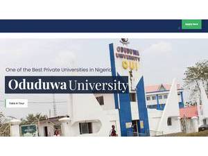 Oduduwa University's Website Screenshot