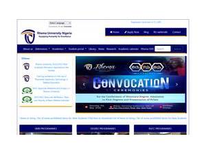 Rhema University's Website Screenshot