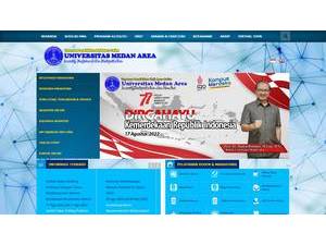 University of Medan Area's Website Screenshot