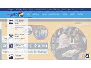 Universitas Bina Darma's Website Screenshot