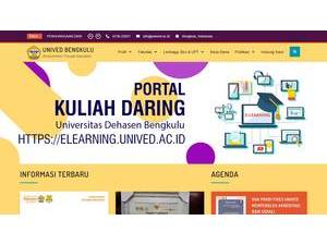 Dehasen University of Bengkulu's Website Screenshot