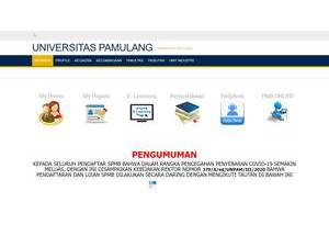 Pamulang University's Website Screenshot