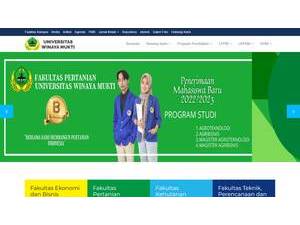Winaya Mukti University's Website Screenshot