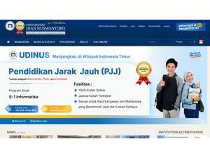 Universitas Dian Nuswantoro's Website Screenshot