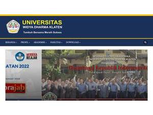Widya Dharma University's Website Screenshot