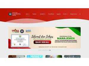 Gajayana University of Malang's Website Screenshot