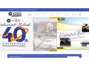 Universitas Muhammadiyah Jember's Website Screenshot