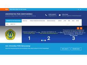 PGRI University of Banyuwangi's Website Screenshot