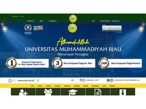 Universitas Muhammadiyah Riau's Website Screenshot