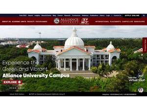 Alliance University's Website Screenshot