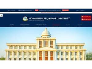 मोहम्मद अली जौहर विश्वविद्यालय's Website Screenshot