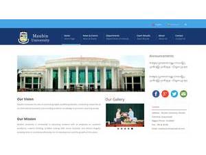 Maubin University's Website Screenshot