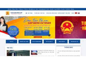 Đại Học Công Nghiệp Hà Nội's Website Screenshot