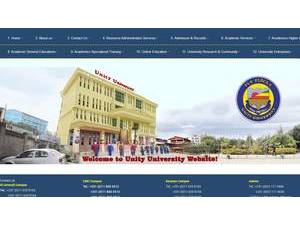 Unity University's Website Screenshot