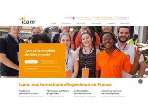 ICAM Catholic Institute of Engineering's Website Screenshot