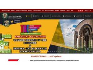 Abdul Wali Khan University Mardan's Website Screenshot