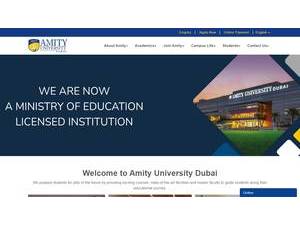 جامعة أميتي دبي's Website Screenshot