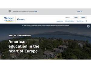 Webster Universität von Genf's Website Screenshot