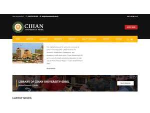 Cihan University's Website Screenshot