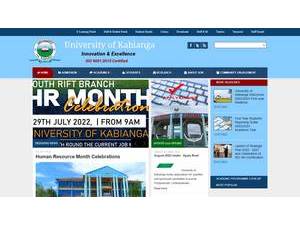 University of Kabianga's Website Screenshot