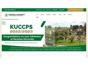 Karatina University's Website Screenshot