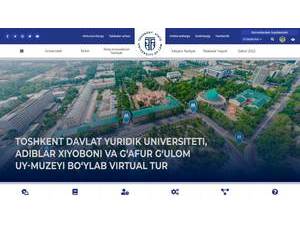 Toshkent Davlat Yuridik Universiteti's Website Screenshot