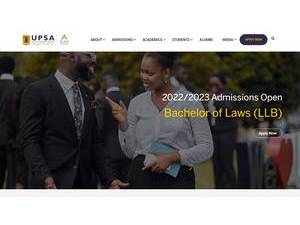 University of Professional Studies, Accra's Website Screenshot
