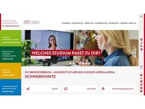 University of Applied Sciences Upper Austria's Website Screenshot