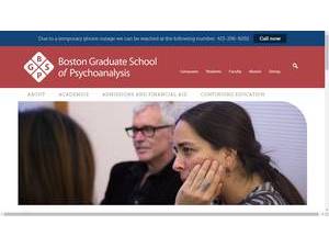 Boston Graduate School of Psychoanalysis's Website Screenshot