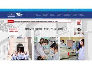 Universiteti i Mjekësisë, Tiranë's Website Screenshot