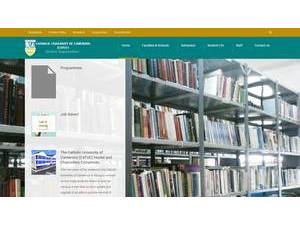 Catholic University of Cameroon's Website Screenshot