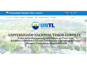National University of East Timor's Website Screenshot