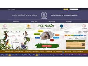 Indian Institute of Technology Jodhpur's Website Screenshot