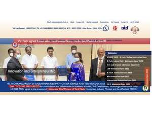 வெல் டெக் ரங்கராஜன் டாக்டர் சகுந்தலா ஆர் அன்ட் டி அறிவியல் மற்றும் தொழில்நுட்ப நிறுவனம்'s Website Screenshot