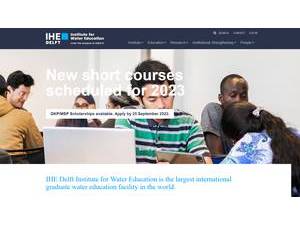 IHE Delft Institute for Water Education's Website Screenshot