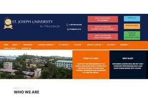St. Joseph University in Tanzania's Website Screenshot