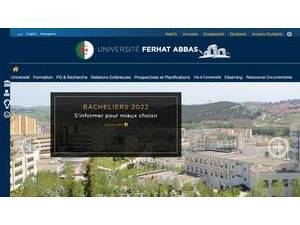 University of Sétif 2's Website Screenshot