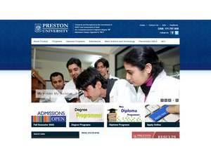 Preston University's Website Screenshot