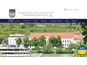 Danube Private University's Website Screenshot
