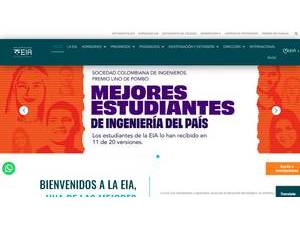 Universidad EIA's Website Screenshot