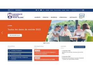 University of Savoy Mont Blanc's Website Screenshot