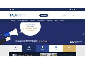 BAU International University, Batumi's Website Screenshot