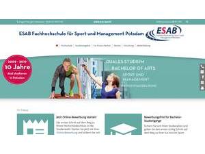 College of Sport Management of Potsdam's Website Screenshot