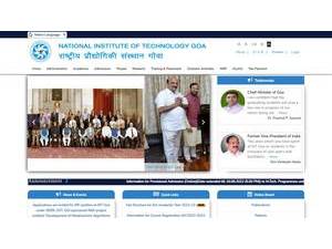 राष्ट्रीय प्रौद्योगिकी संस्थान, गोवा's Website Screenshot