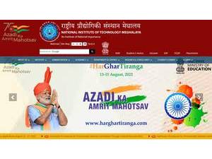 National Institute of Technology, Meghalaya's Website Screenshot