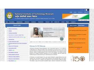 National Institute of Technology Mizoram's Website Screenshot