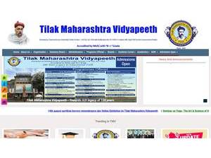 Tilak Maharashtra University's Website Screenshot
